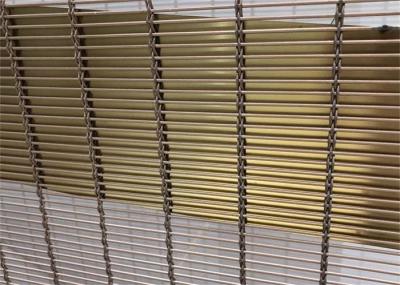 China Gold Color Decorative Metal Mesh Sheets For Exterior Wall Decoration for sale