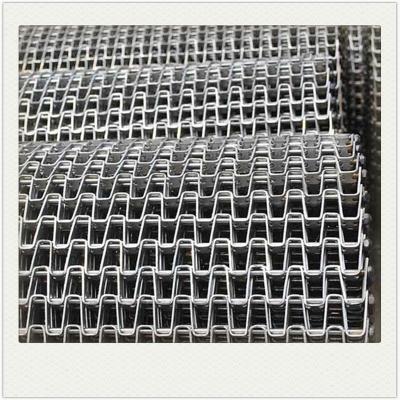 China Horseshoe Stainless Steel Wire Mesh Conveyor Belt For Bottle Conveyor for sale