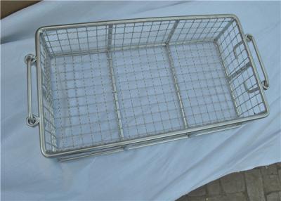 China Stainless Steel Metal Wire Basket With Handle For Put Storage for sale