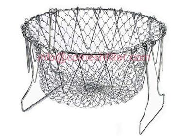 China Net Kitchen Cooking Tool Fry Basket Strainer For Fried Food Or Fruits for sale