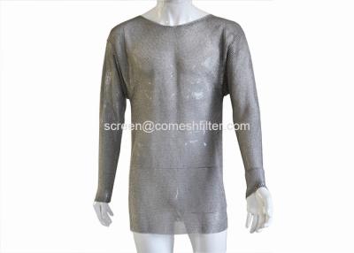 China 304L Safety 0.52mm Metal Mesh T Shirt With Long Sleeve for sale