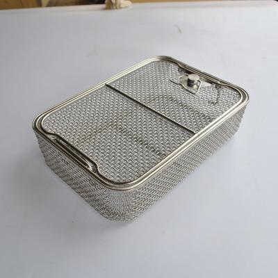 China Stainless Steel Silver Wire Mesh Tray Sterilizing Corrosion Resistant for sale