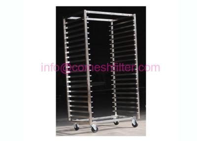 China Wheels Drying Mesh Trays Fda Stainless Steel Rack Trolley for sale