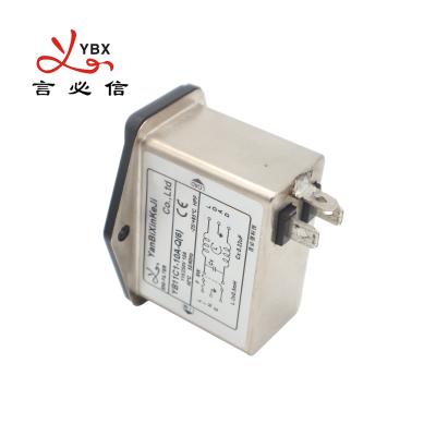 China IEC 320 Filtro de módulo de entrada de energía Socekt Filtro EMI YB11C1-10A Para equipos LED en venta
