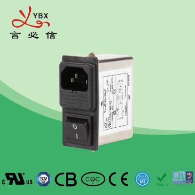 China 250VAC Electrical EMI Power Filter , IEC 320 socket AC Line Noise Filter For Television for sale