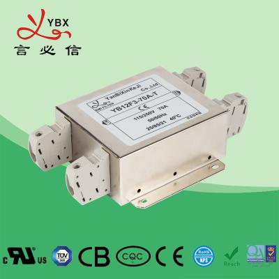 China 30A AC Single Phase Electrical Noise Filter / EMC Mains Power Noise Filter for sale