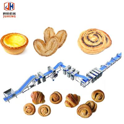 China 1000 kg/H Linha de produção de pastelaria automática Linha de moldagem de palmier para fábrica de alimentos à venda