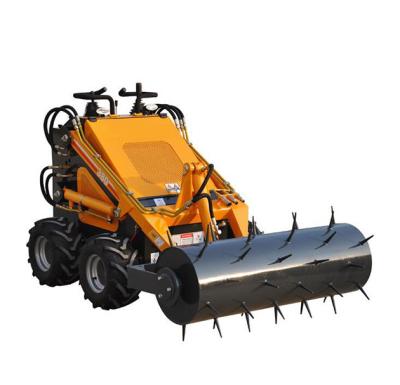 China 17.15kw Walk Behind Skid Steer Loader With Lawn Aerator Attachments for sale