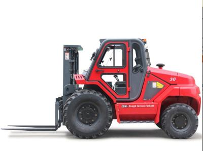 China Automatic Transmission 4 Wheel 3 Ton Rough Terrain Forklift for sale