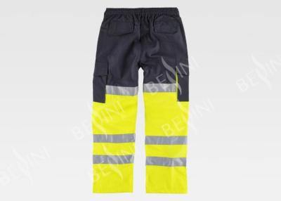 China Workers Reflective Orange Hi Vis Trousers / Fashion Mens Safety Work Pants  for sale
