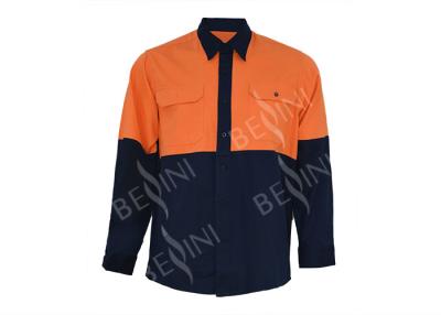China Unisex Breathable Uniform Custom Work Shirts With Chest Pockets Fashion Design for sale