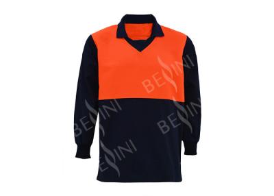 China Fashionable Custom Long Sleeve Work Shirts , Personalised Work Clothing V Neck for sale