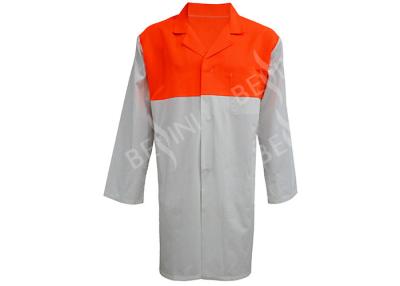China Food Dust Safety Protective Clothing Two Tone Color With Metal Snaps for sale