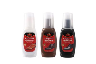 China Black Liquid Shoe Polish Brown Neutral 75ml Leather Shoe Shine Oil Maintenance for sale