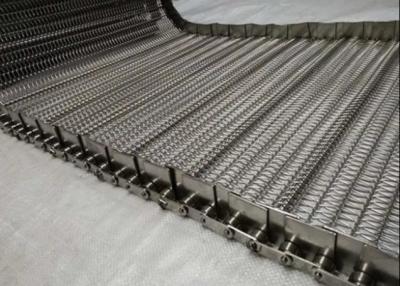 China Food Processing Spiral Mesh Belt Food Grade Stainless Steel Wire for sale