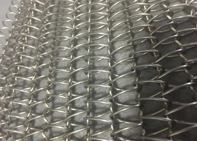 Close-up view of honeycomb conveyor wire mesh belt structure