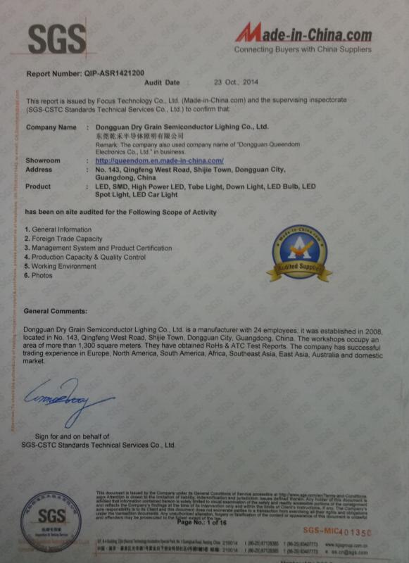 Factory certification - Guangdong Queendom Group Technology Co., Ltd.