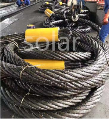 China Heavy Duty IWR/IWS/FC Core Marine Grade Steel Wire Rope With Thimble Slings for sale