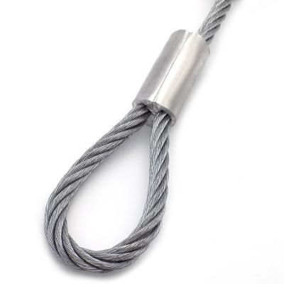 China Solar Loop Ends Galvanized Steel 4 Mm Wire Rope Sling for sale