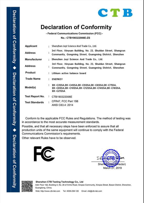FCC - Shenzhen Juyi Science And Trade Co., Ltd.