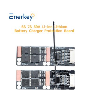China Energy Storage Lithium Battery BMS 6S 7S 50A For Electric Tricycle Cell Bms 24V for sale