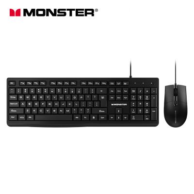 China Monster KM2 Mechanical Keyboard Mouse OEM Mechanical Gaming Mouse for sale