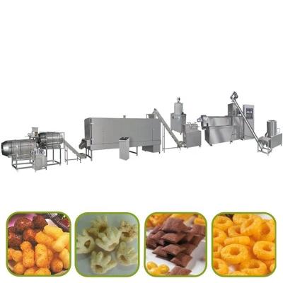 China Automated Snack Production Line Machine PLC Controlled Extruder 120KW Power 5000 KG Weight for sale