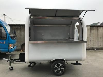 Китай Белый передвижной пищевой фургон для хот-догов, гамбургеров, мороженого продается