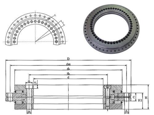 YRT460 Rotary table bearing reversible clamps chucks machine use 460x600x70mm