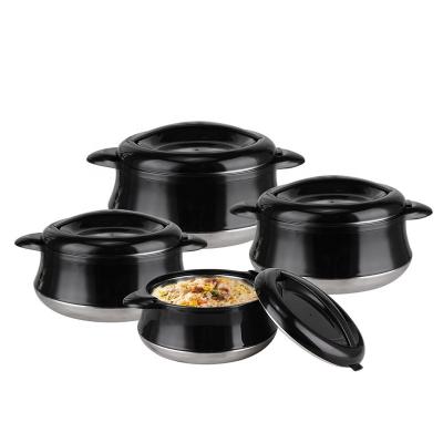 China Insulated Lunch Box Stainless Steel 4pcs Double Wall Cookware Pot Set for sale