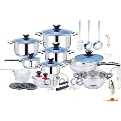 China Kitchen Accessories Set 25pcs Non Stick Cooking Pot For Camping for sale