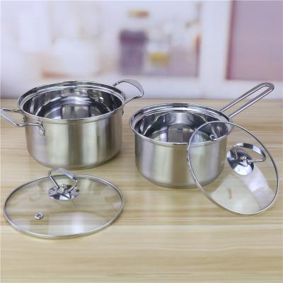 China Customized 18cm 20cm 26cm Cookware Set Stainless Steel 201 for sale