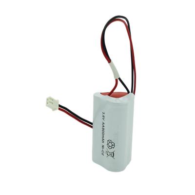 China Emergency Lighting NiCd Battery 3.6V Expected Life 5 Years AA900mAh for sale