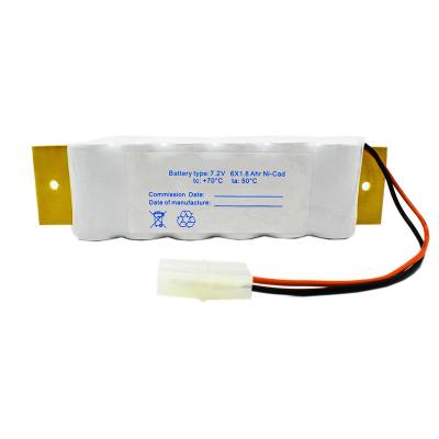 China SC1800mAh 7.2 V Exit Sign Emergency Light Ni Cd Battery With Backplate for sale