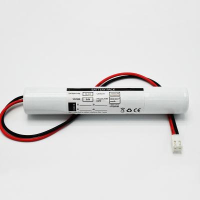中国 3.6V 2500mAh Ni-CD Battery For Emergency Lighting With High Cost-effective 販売のため
