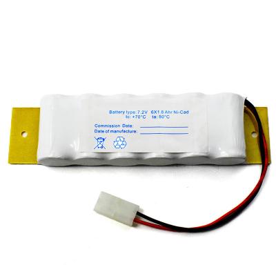 China Sign Board Fire Exit Light Batteries NiCd Rechargeable 1800mAh 7.2V for sale