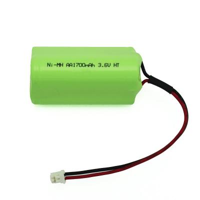 China Emergency Lighting 3.6 V Ni Mh Battery Cell AA 1700mAh Rechargeable Batteries for sale