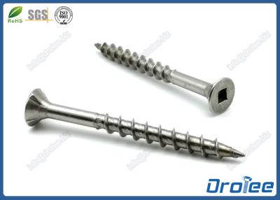 China Square Drive Deck Screws with Nibs, Double Countersunk Head, Stainless Steel 304 for sale
