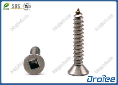 China Flat Head Square Drive Self Tapping Sheet Metal Screws, Stainless 18/8/ 304/316 for sale
