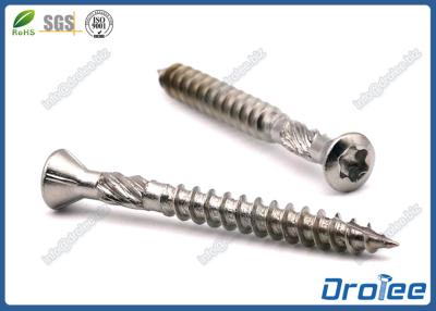 China 304/316 Stainless Oval Head Torx Timber Decking Screw, Type 17, Knurled Shank for sale