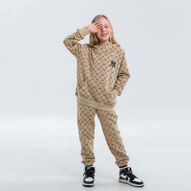 Wholesale Long Sleeve Sport T Shirt Pants Custom Kids Sweatshirts and Hoodies Kids Sweat Suits Toddler Boys and Girls Clothing Sets Cotton Ny Letter