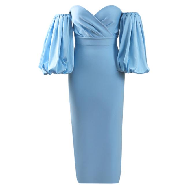 2021 Tube Women Dress Sexy Body-Con High Quality Evening Dress Party Gown