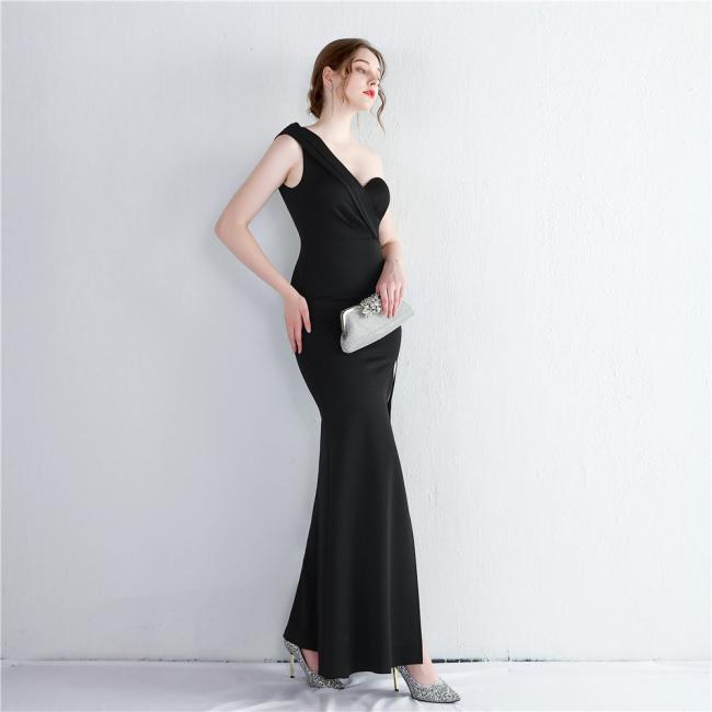 Evening Party Split Skirt Prom Women Dress Slim Sheath Women Sexy Skinny Wedding Dress China OEM High Quality
