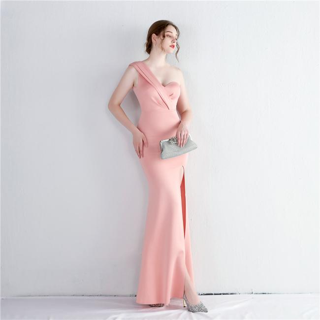 Evening Party Split Skirt Prom Women Dress Slim Sheath Women Sexy Skinny Wedding Dress China OEM High Quality