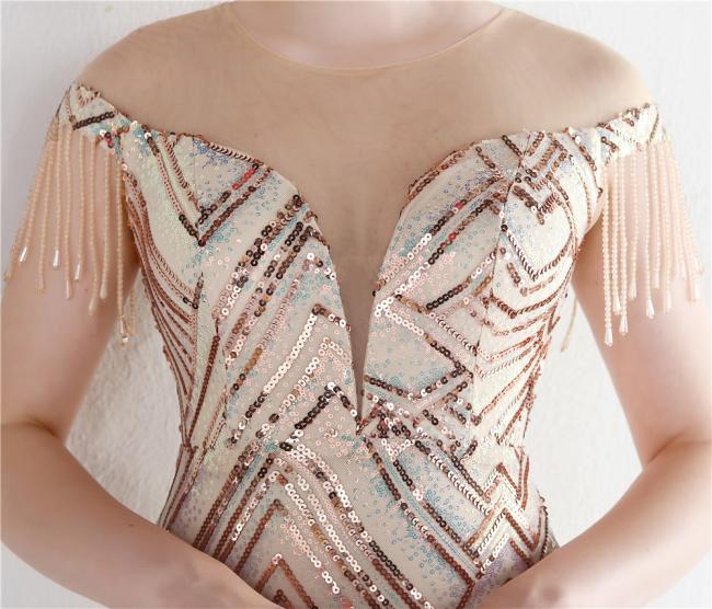 Evening Party Prom Women Dress Sequin Slim Sheath Women Sexy Skinny Wedding Dress China OEM High Quality