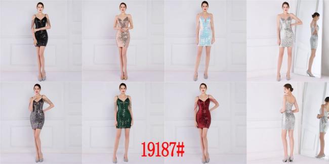 China OEM High Quality Evening Party Prom Women Dress Sequin Slim Sheath Women Sexy Skinny Spaghetti Strap Wedding Dress