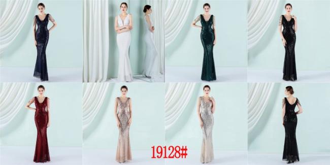 China OEM High Quality Luxury Evening Party Prom Women Dress Sequin Slim Sheath Women Sexy Skinny Wedding Dress