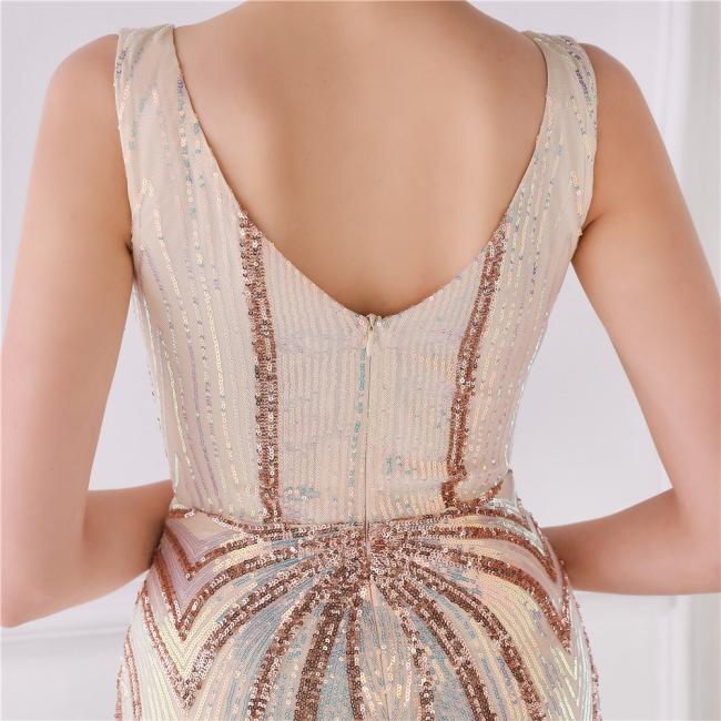 Wedding Dress OEM High Quality Evening Party Prom Women Dress Lady Sequin Gown