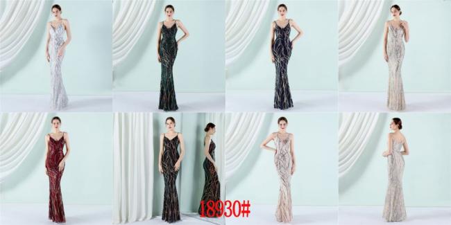 Party Gown Prom Dress Sequin Slim Sheath Women Sexy Skinny Wedding Dress Party Gown Shine Spaghetti Strap