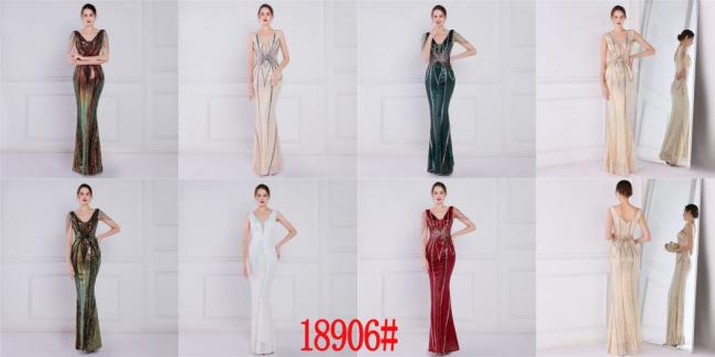 Party Gown Prom Dress Sequin Slim Sheath Women Sexy Skinny Wedding Dress Party Gown Prom Dress 7 Colors